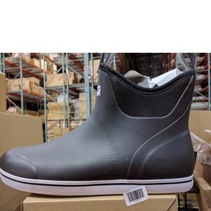 XTRATUF Men's Waterproof 6" Ankle Black Rubber Deck Boots
